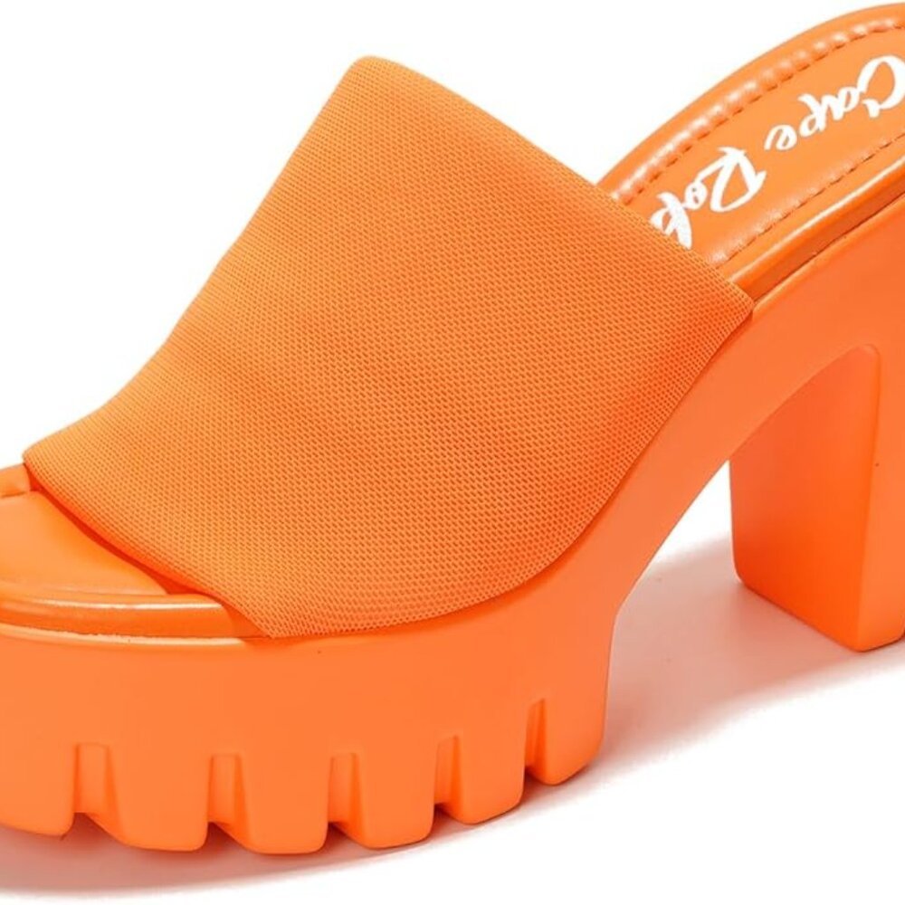 Cape Robbin Women's Chunky Platform Sandals Block Heel - Slip On Echoya - Picture 3 of 6